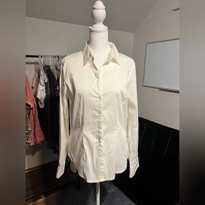 H&M Women's White Button-Up Shirt